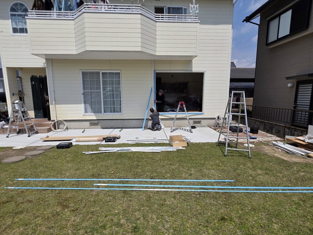 ウッドデッキ設置